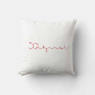 Chili Capsaicin Molekulare Chemische Formel Kissen