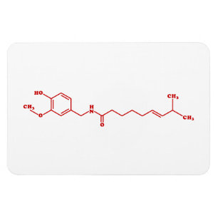 Chili Capsaicin Molekulare Chemische Formel Magnet