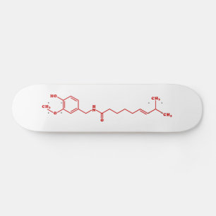 Chili Capsaicin Molekulare Chemische Formel Skateboard