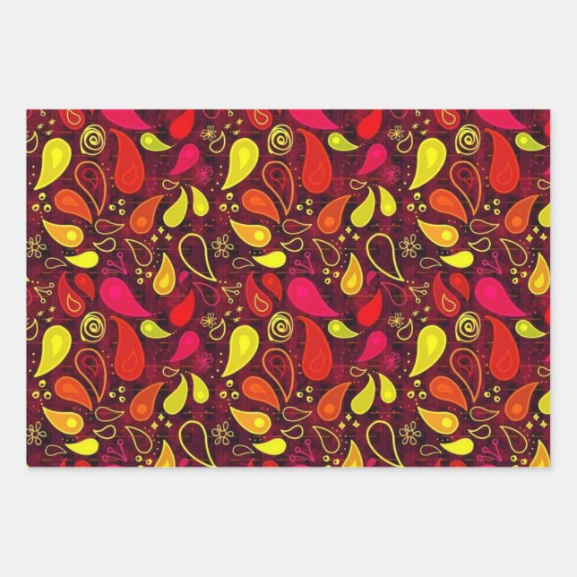 Chili Colors Geschenkpapier Set (Vorderseite)