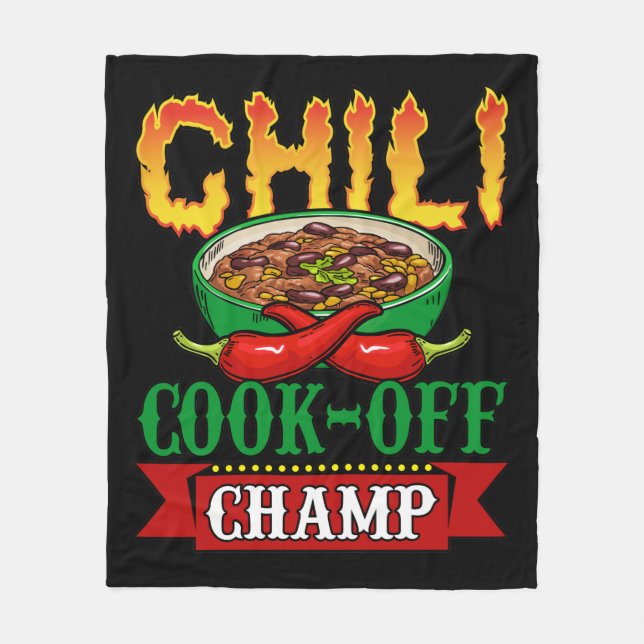 Chili Cook Off Champ Gewinner Fleecedecke (Vorderseite)