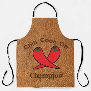 Chili Cook Off Champion Ledermuster Schürze