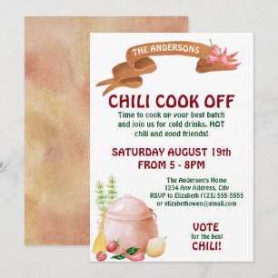 Chili Cook Off Einladung