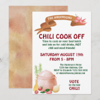 Chili Cook Off Einladung