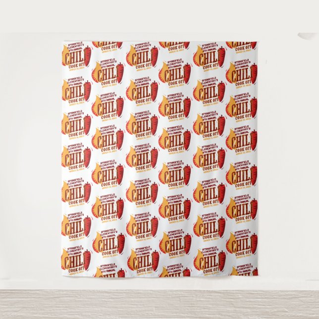 Chili Cook Off | GRILLEN Contest Step and Repeat Wandteppich (Vorderseite)