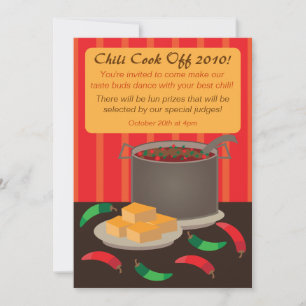 Chili Cook Off Invitation Faire-part