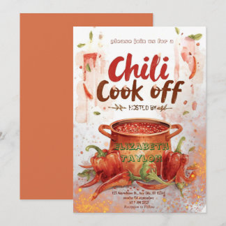 Chili Cook Off Party Invitation Einladung