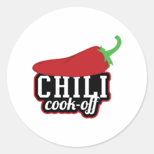 Chili Cook-Off Runder Aufkleber