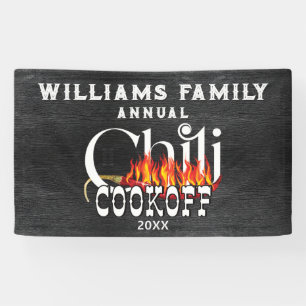 Chili Cookie Cook Off Contest Rustikales Party Banner