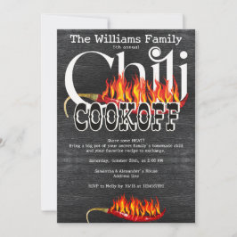 Chili Cookoff Cook Off Contest Familienjährliches  Einladung