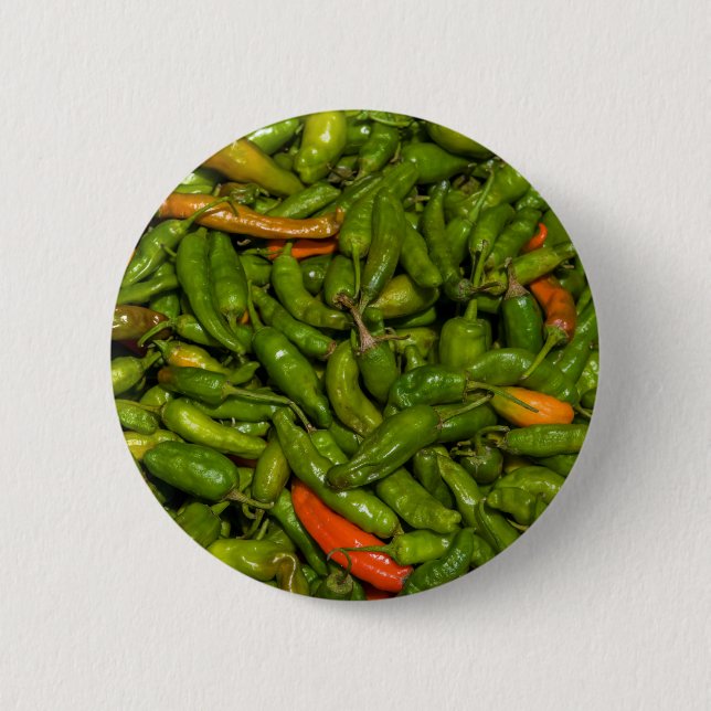 Chili für den Verkauf auf dem Markt Button (Vorderseite)