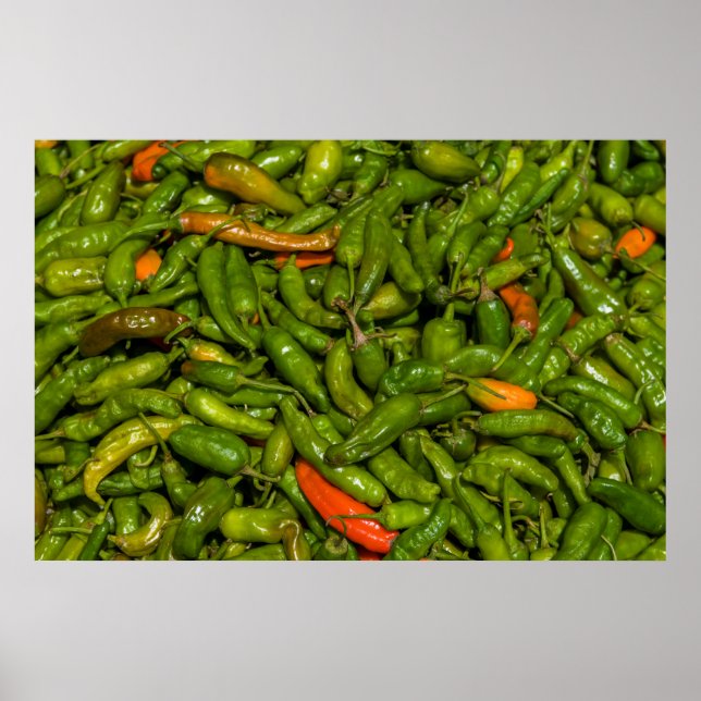 Chili für den Verkauf auf dem Markt Poster (Vorne)