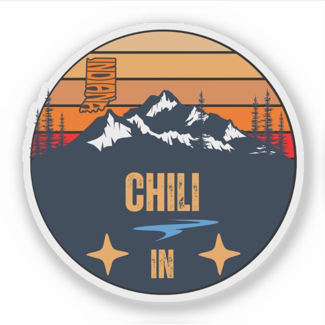 Chili, Indiana Aufkleber (Vorderseite)