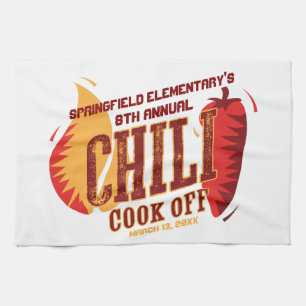 Chili-Koch ab  GRILLEN-Cookout-Wettbewerb Geschirrtuch