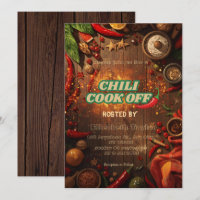 Chili-Koch-Wettbewerb Party-Einladung