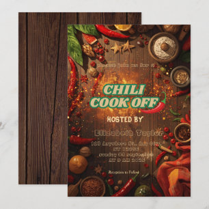 Chili-Koch-Wettbewerb Party-Einladung Einladung