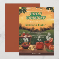 Chili-Koch-Wettbewerb Party-Einladung