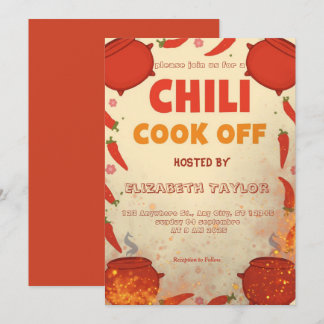Chili-Koch-Wettbewerb Party-Einladung Einladung