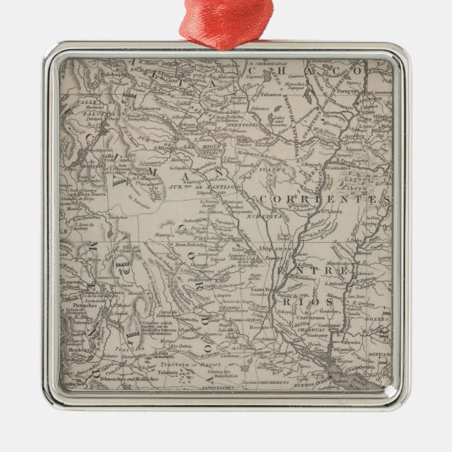 Chili, La Plata und Uruguay Silbernes Ornament (Vorne)