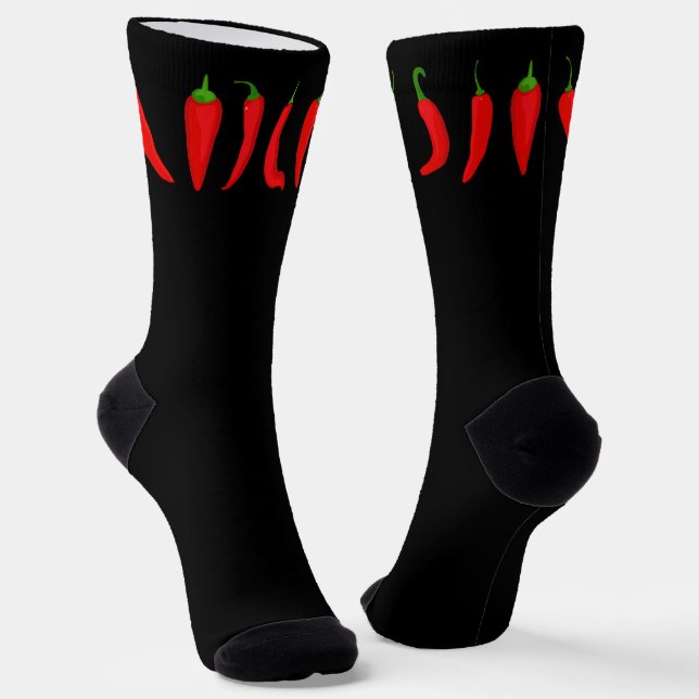 Chili Lover Spicy Red Chiles Socken (Gewinkelt)