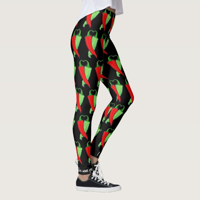 Chili mit rotem oder grünem Chile personalisieren  Leggings (Rechts)