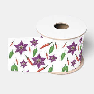 Chili Paprika Blüten Botanisch Ripsband
