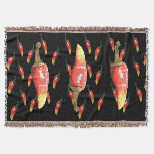 Chili Paprikaschoten Art Decke (Vorderseite)