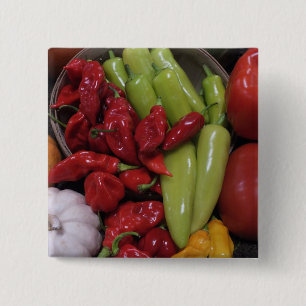 Chili-Paprikaschoten Button