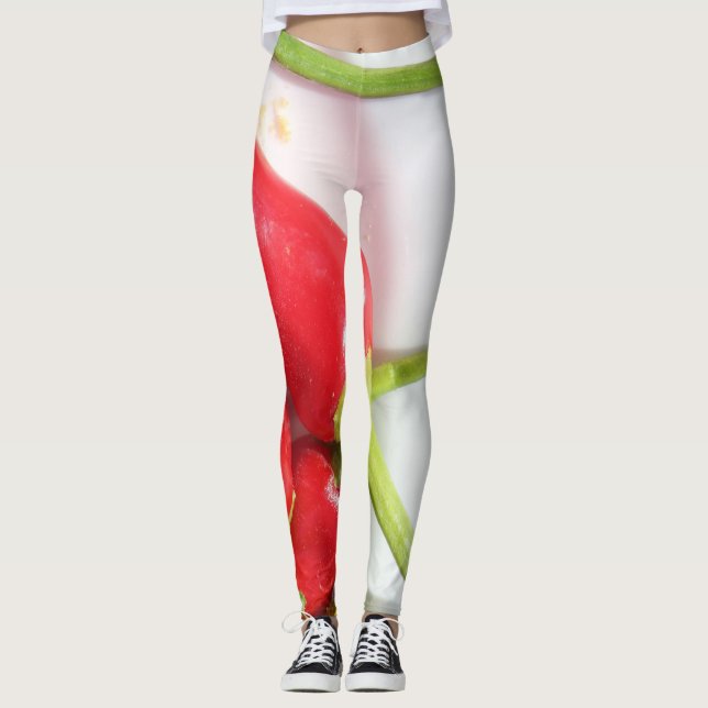 Chili Paprikaschoten Cool Leggings (Vorderseite)