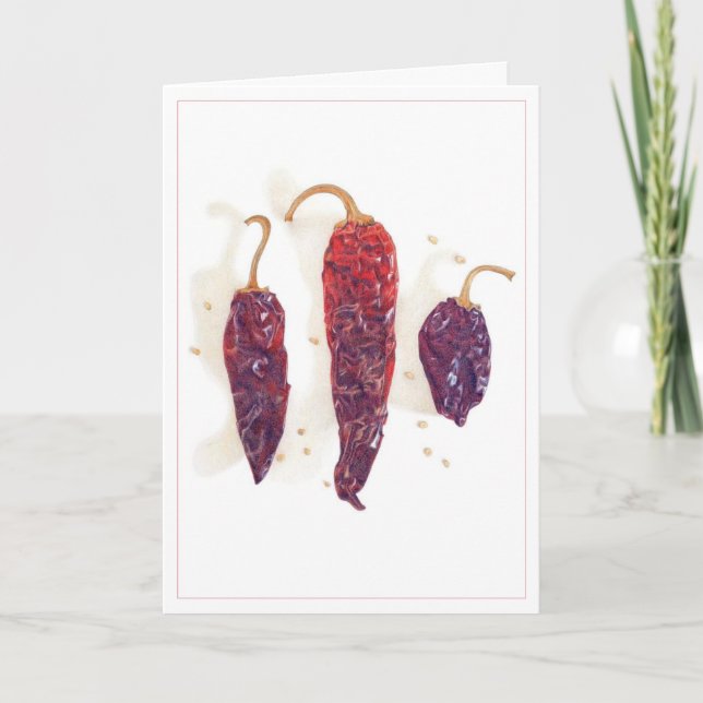 CHILI-PAPRIKASCHOTEN Grußkarte Karte (Vorderseite)
