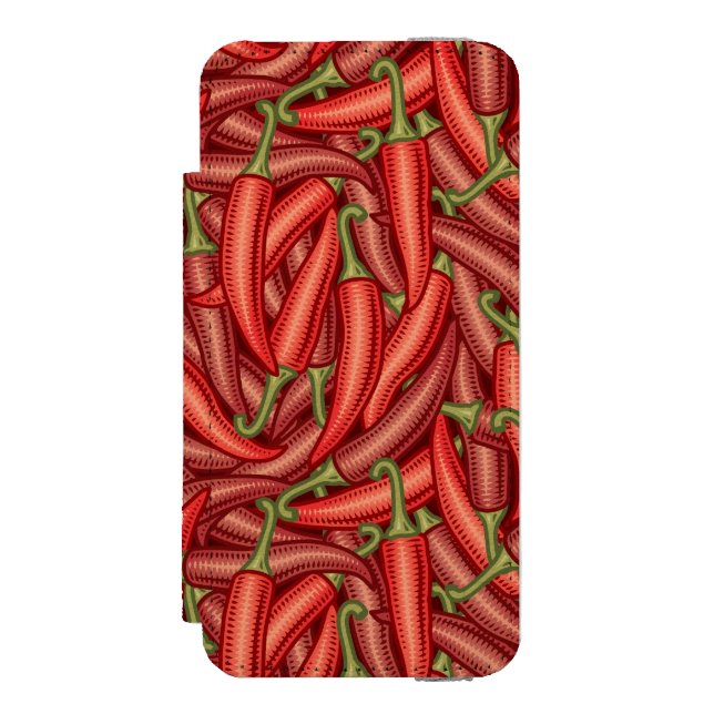 Chili-Paprikaschoten Incipio iPhone Geldbeutel-Hülle (Folio Vorderseite)