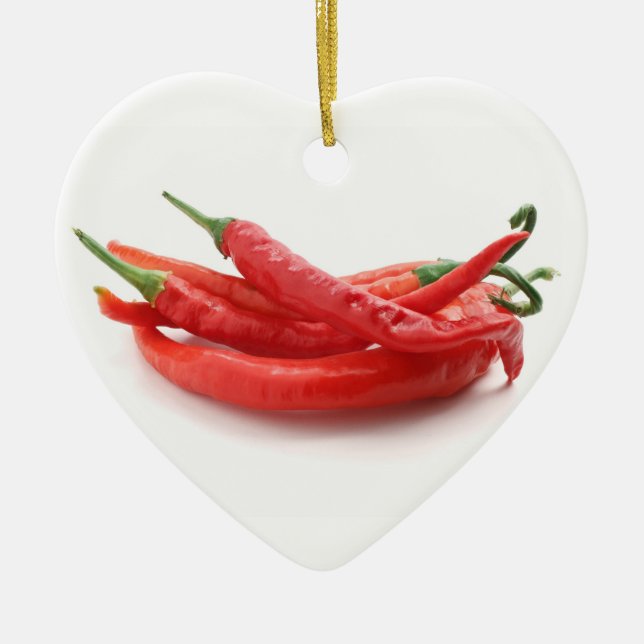 Chili-Paprikaschoten Keramikornament (Vorne)