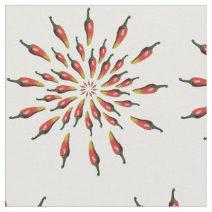 Chili Paprikaschoten Mandala Kunst, Dichtung und M Stoff