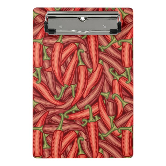 Chili-Paprikaschoten Mini Klemmbrett (Vorderseite)
