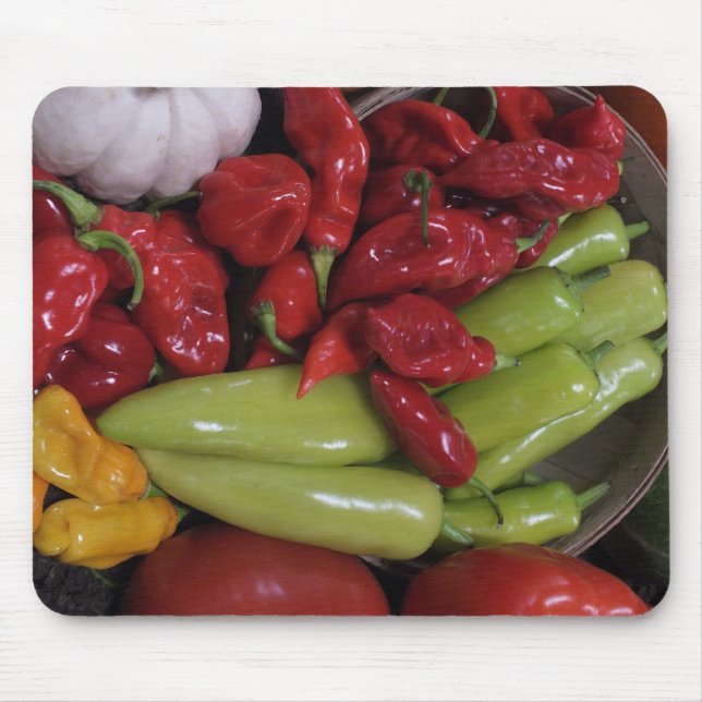 Chili-Paprikaschoten Mousepad (Vorne)