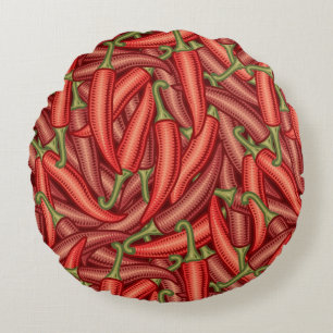 Chili-Paprikaschoten Rundes Kissen