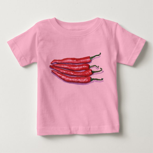 Chili Paprikaschoten Säugling Strampler (Vorderseite)