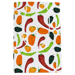 Chili Paprikaschoten Südwestlich von Spicy Pepper Mittlere Geschenktüte
