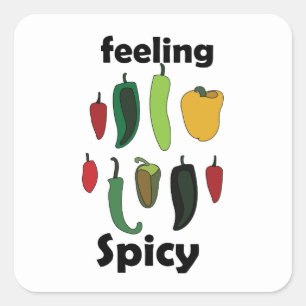 Chili Pepper Feeling Spicy Fiesta-Party Quadratischer Aufkleber