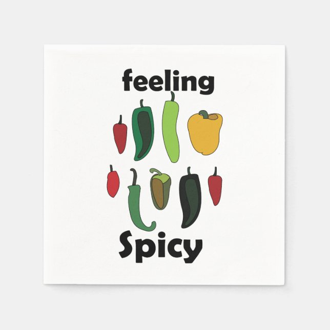 Chili Pepper Feeling Spicy Fiesta Party Serviette (Vorderseite)