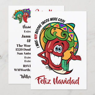 Chili Pepper Feliz Navidad Invitation