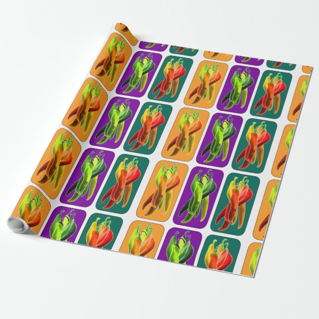 Chili Pepper Geschenkpapier (Ungerollt)