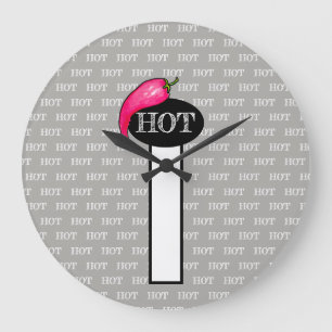 Chili pepper große wanduhr