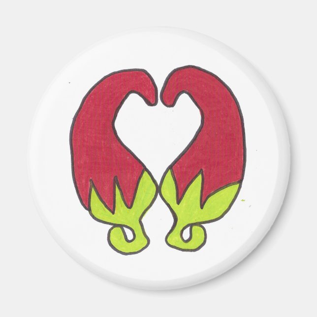 Chili Pepper Liebe Magnet (Vorne)