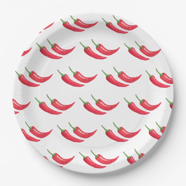 Chili Pepper Pappteller (Vorderseite)