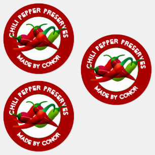 Chili Pepper Preserve Etiketten