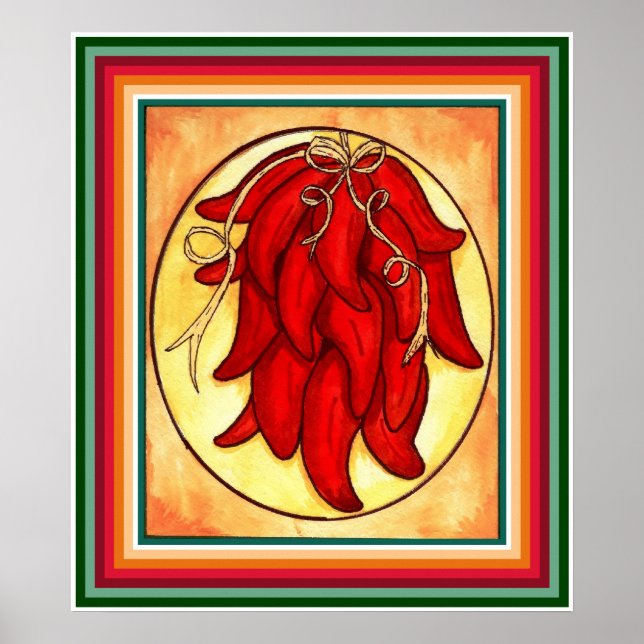 Chili Pepper Print Poster (Vorne)