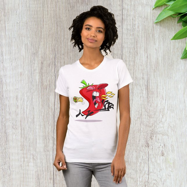 Chili Pepper Respiration Fire Womens T-shirt (Créateur téléchargé)