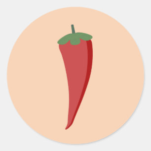 Chili Pepper Runder Aufkleber