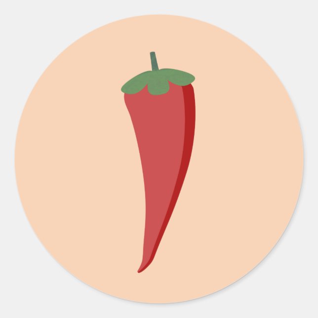 Chili Pepper Runder Aufkleber (Vorderseite)